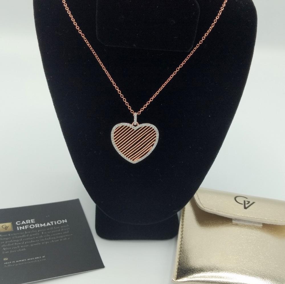 18K Rose Gold Heart Necklace